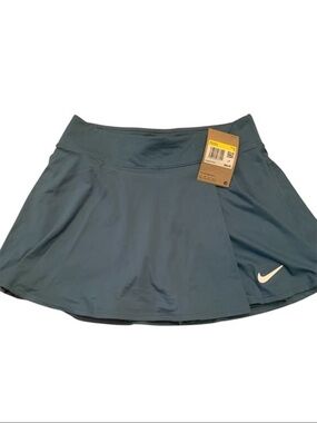 Nike Teal-Blue Athletic Skort with White Swoosh